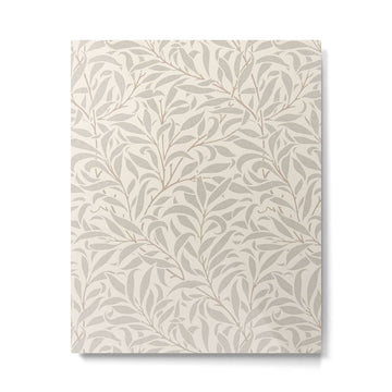 William Morris Willow Bough Ecru Silver Metal Print | TeksDecor