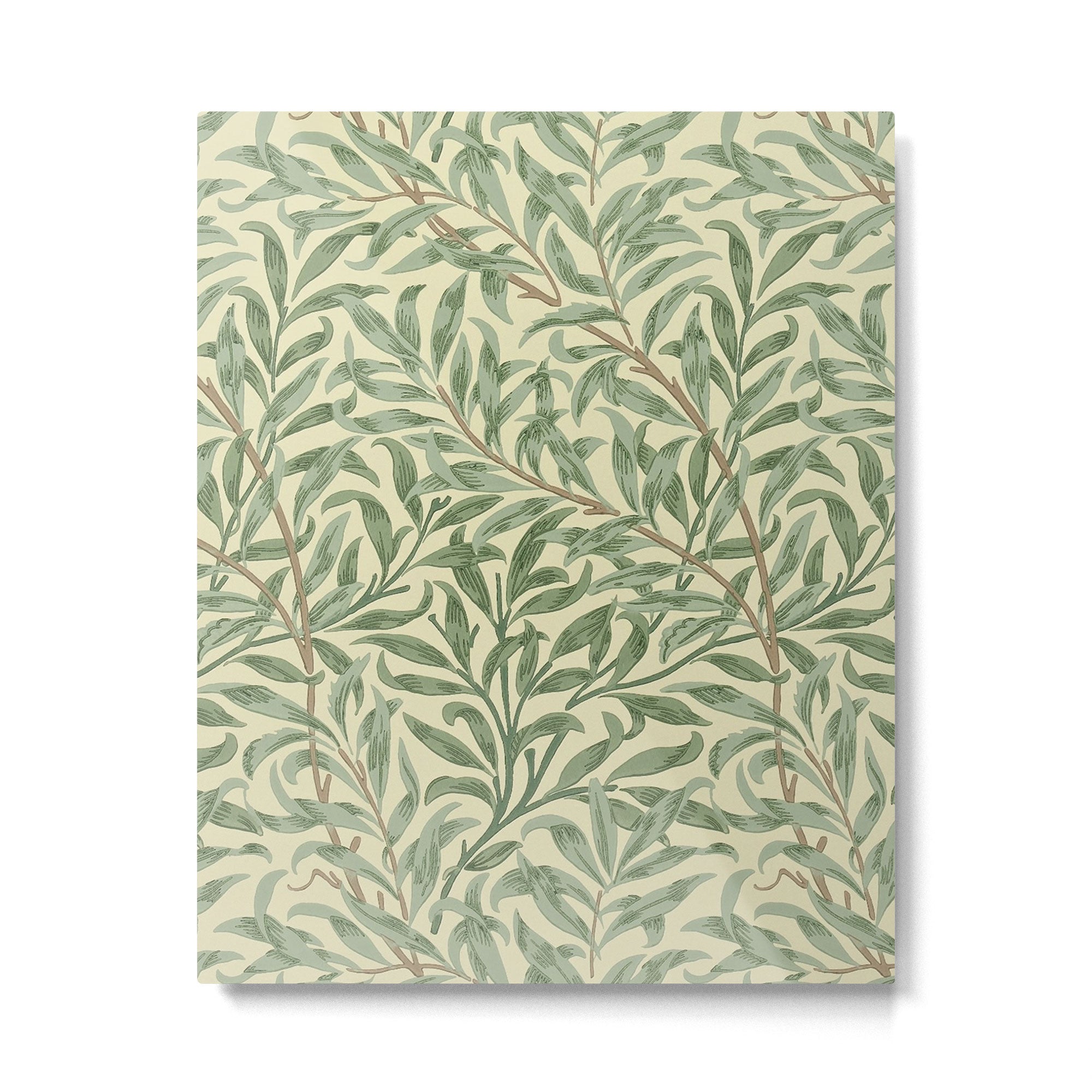 William Morris Willow Bough Green Cream Vintage Pattern Metal Print | TeksDecor