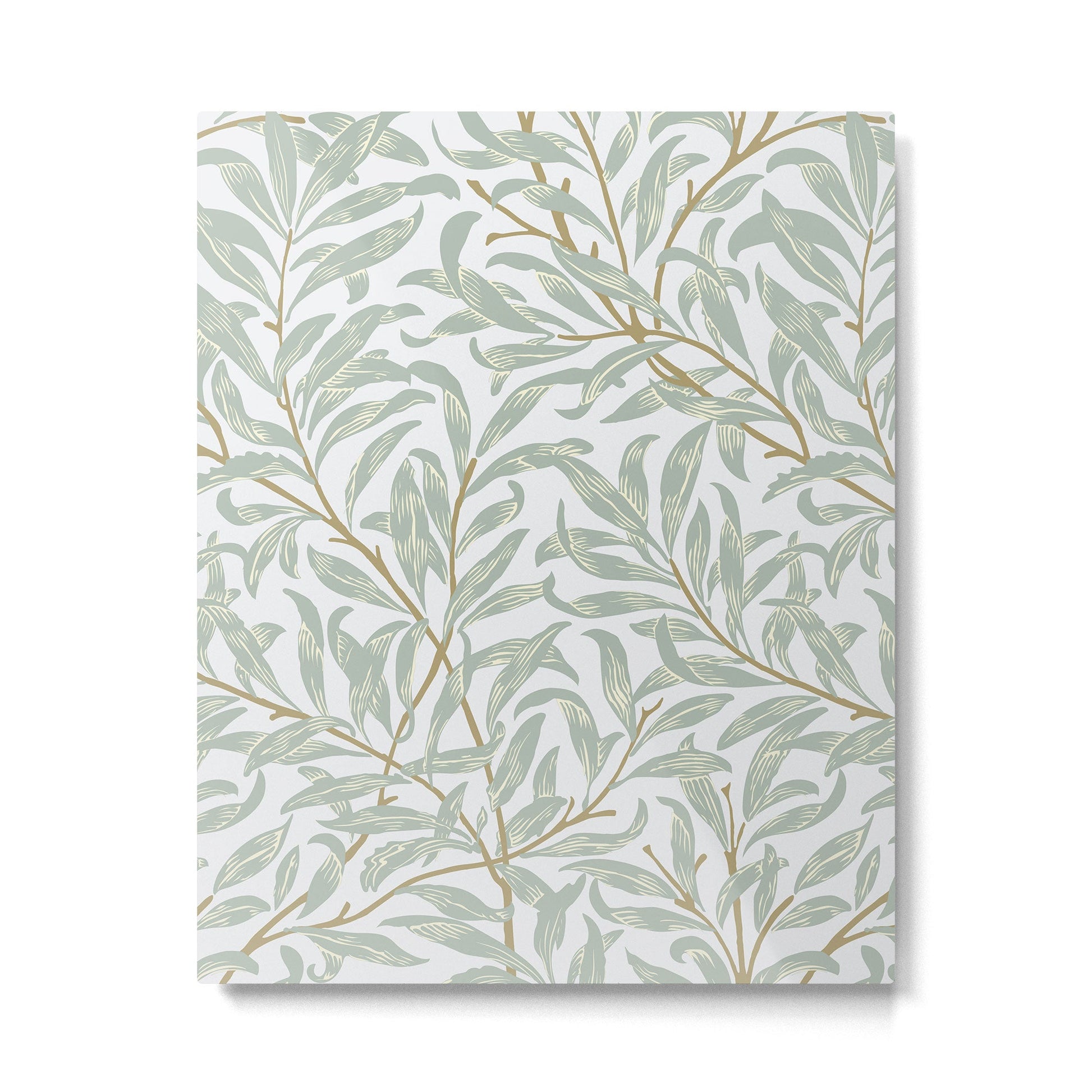 William Morris Willow Bough Pastel Blue Green Metal Print | TeksDecor