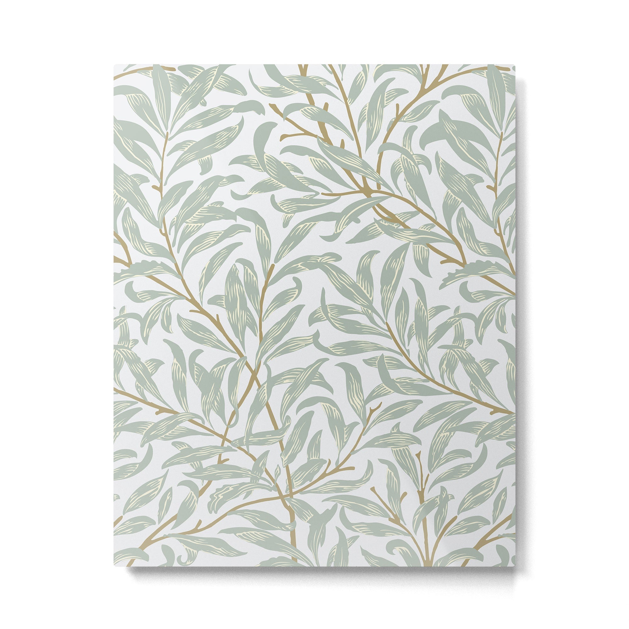 William Morris Willow Bough Pastel Blue Green Metal Print | TeksDecor