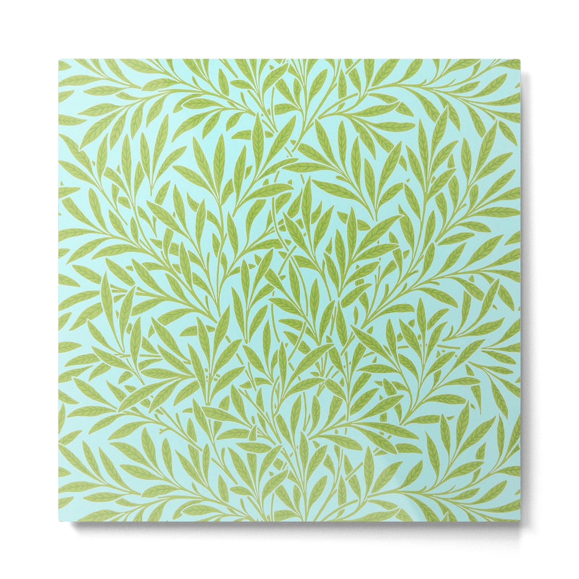 William Morris Willow Sky Leaf Metal Print | TeksDecor