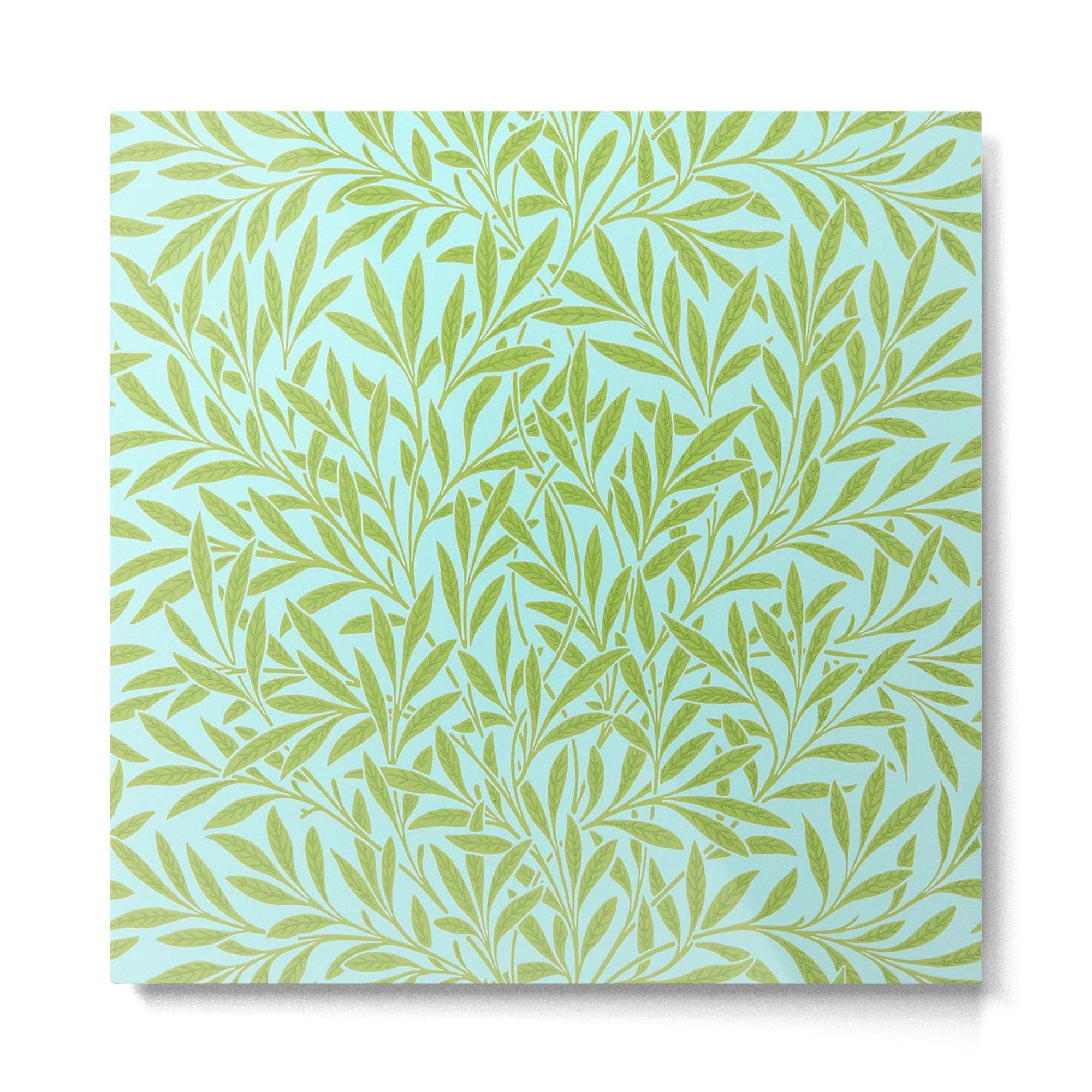 William Morris Willow Sky Leaf Metal Print | TeksDecor