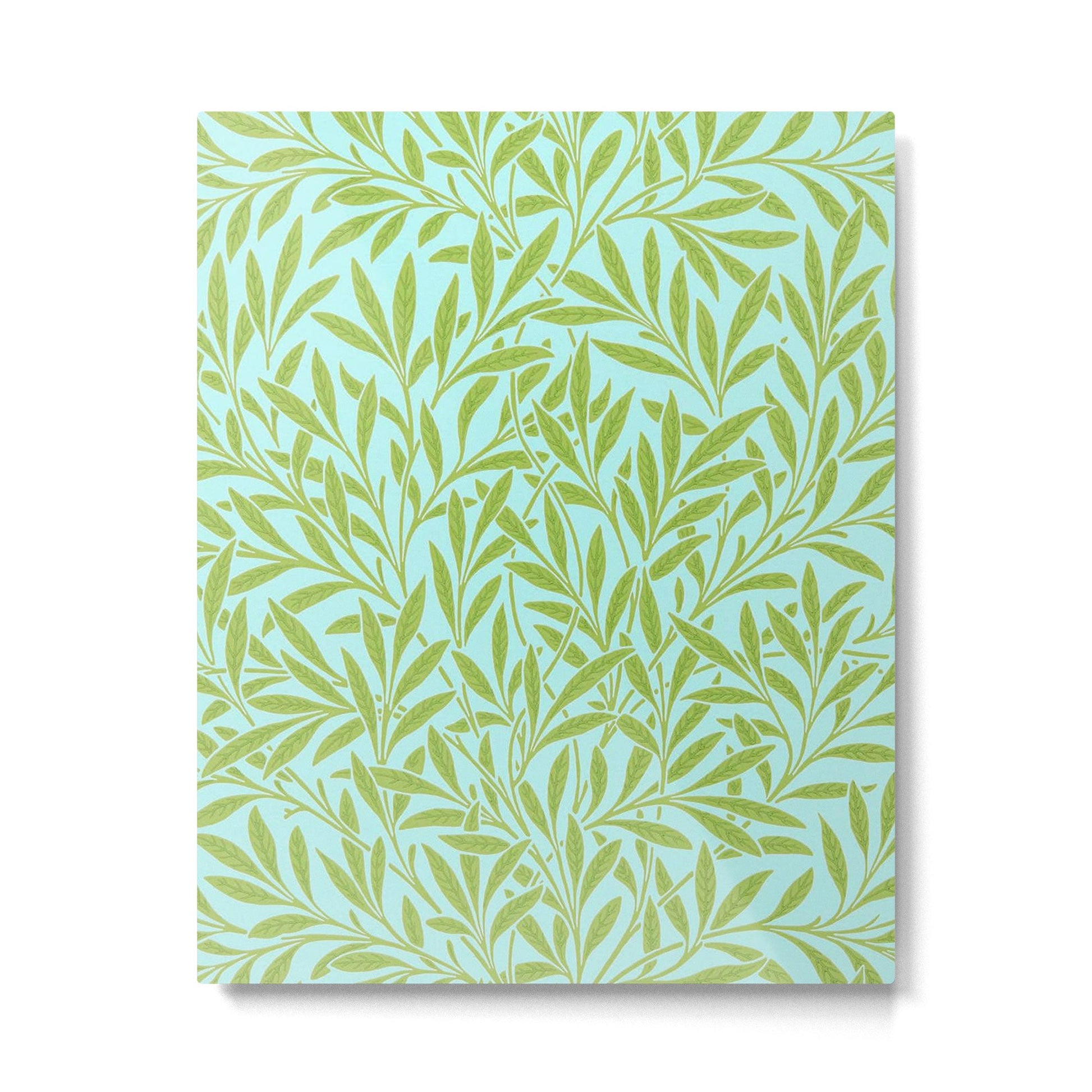 William Morris Willow Sky Leaf Metal Print | TeksDecor