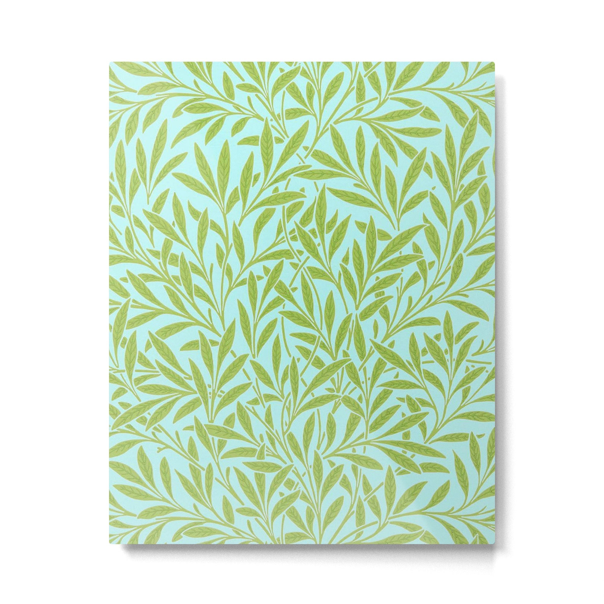 William Morris Willow Sky Leaf Metal Print | TeksDecor