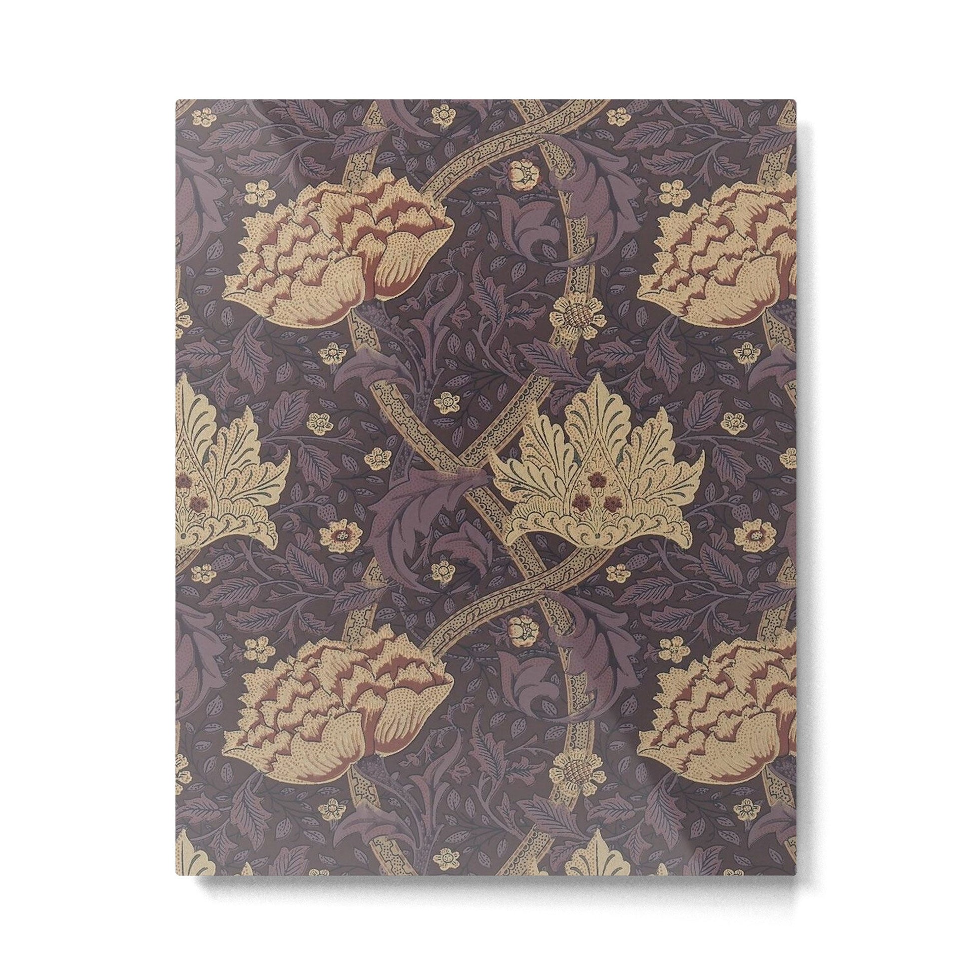 William Morris Windrush Aubergine Wine Vintage Pattern Metal Print | TeksDecor