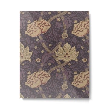 William Morris Windrush Aubergine Wine Vintage Pattern Metal Print | TeksDecor
