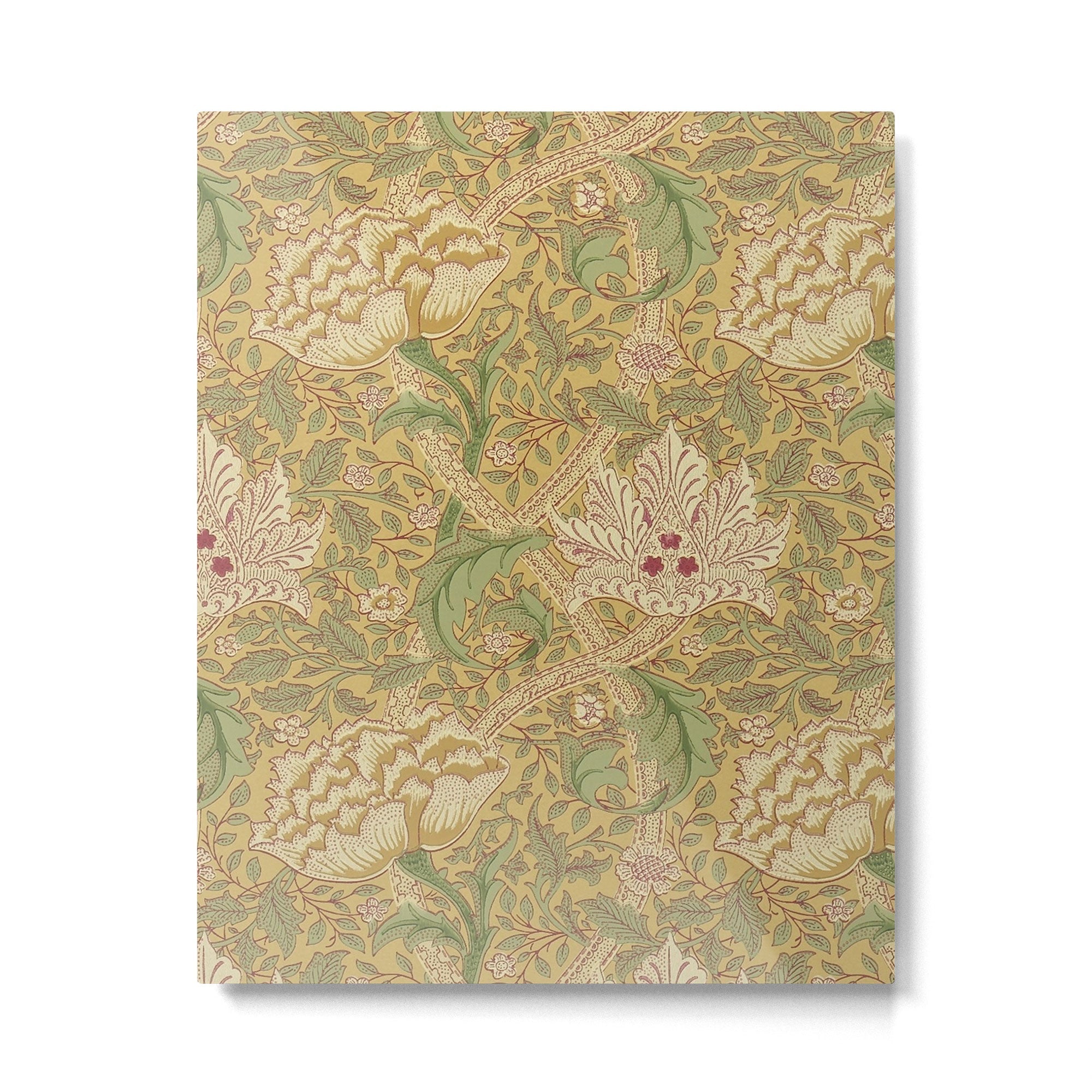 William Morris Windrush Gold Thyme Green Vintage Pattern Metal Print | TeksDecor
