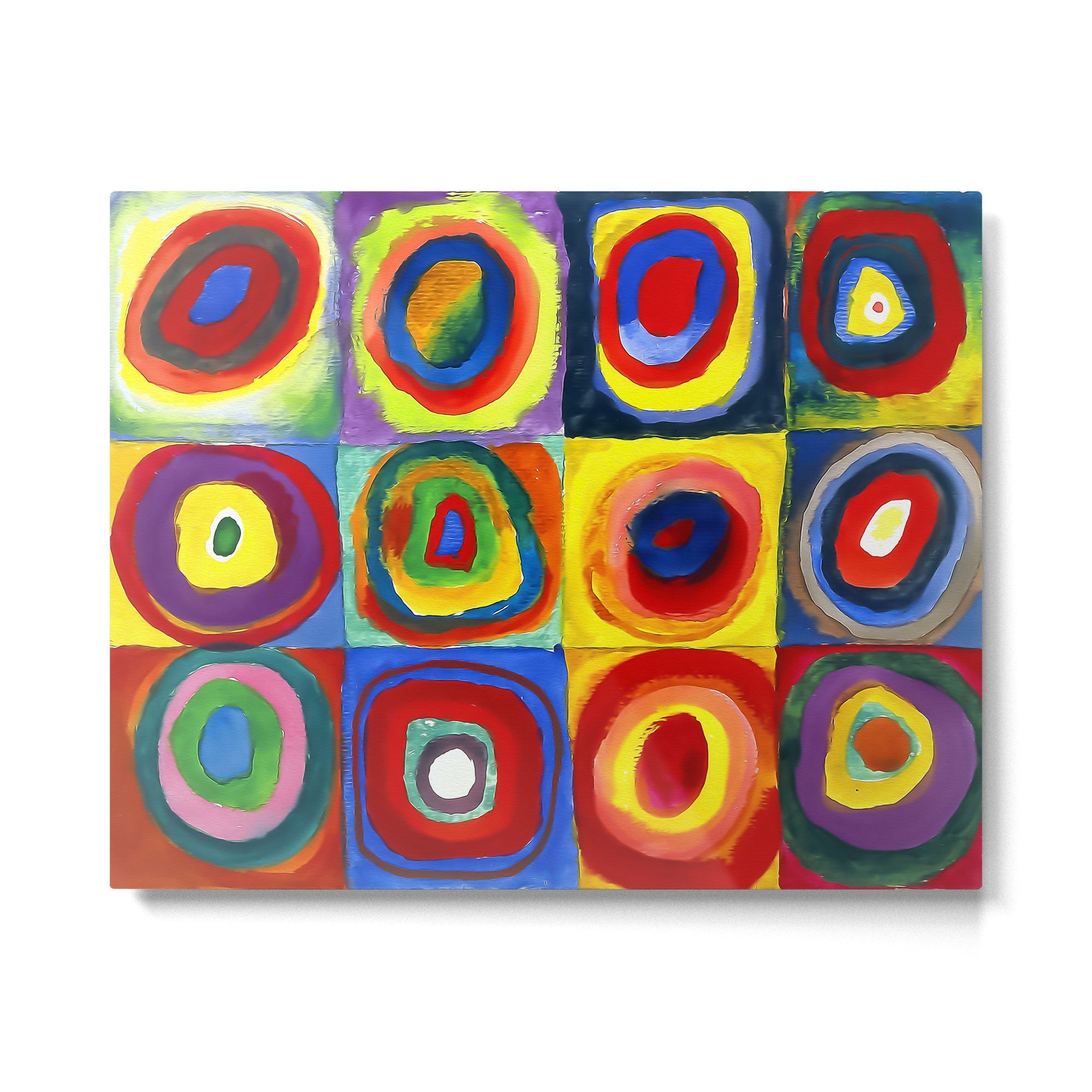 Kandinsky, Farbstudie - Quadrate und konzentrische Ringe, Color Study. Squares with Concentric Circles 1913 Metal Print | TeksDecor