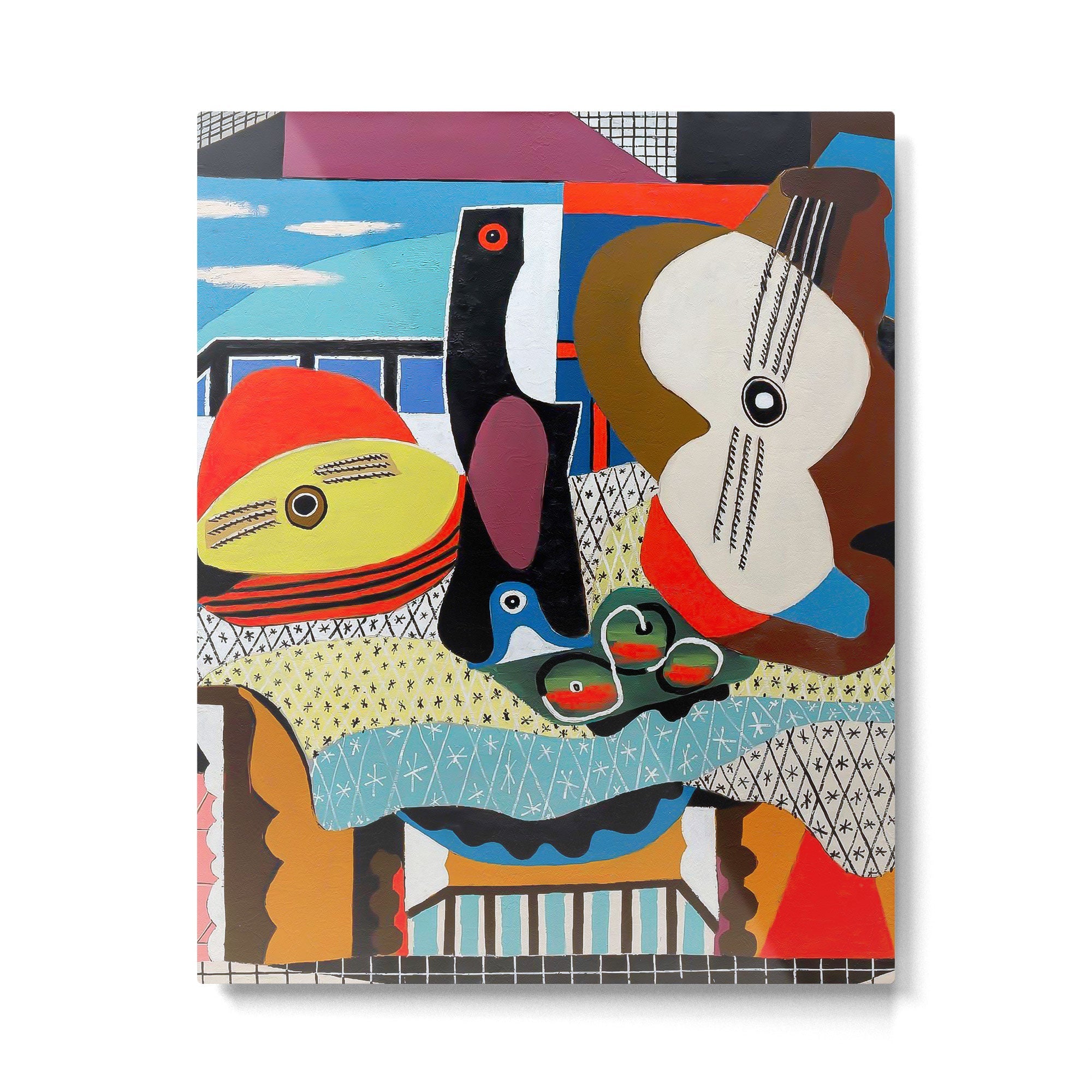 Picasso - Mandolin and Guitar (Mandoline et guitare) 1924 Artwork Metal Print | TeksDecor
