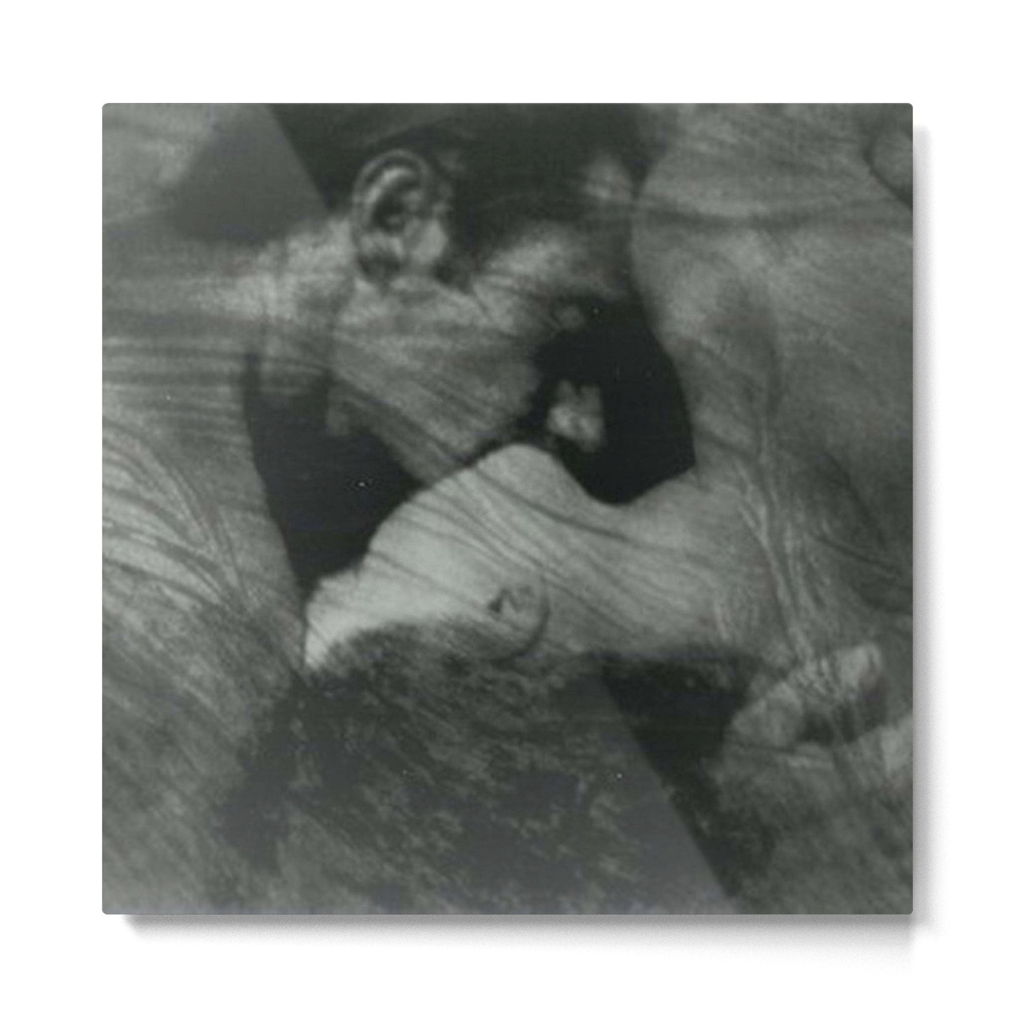 1912, The Kiss, Lovers black and white photography by Anne Brigmann Metal Print | TeksDecor
