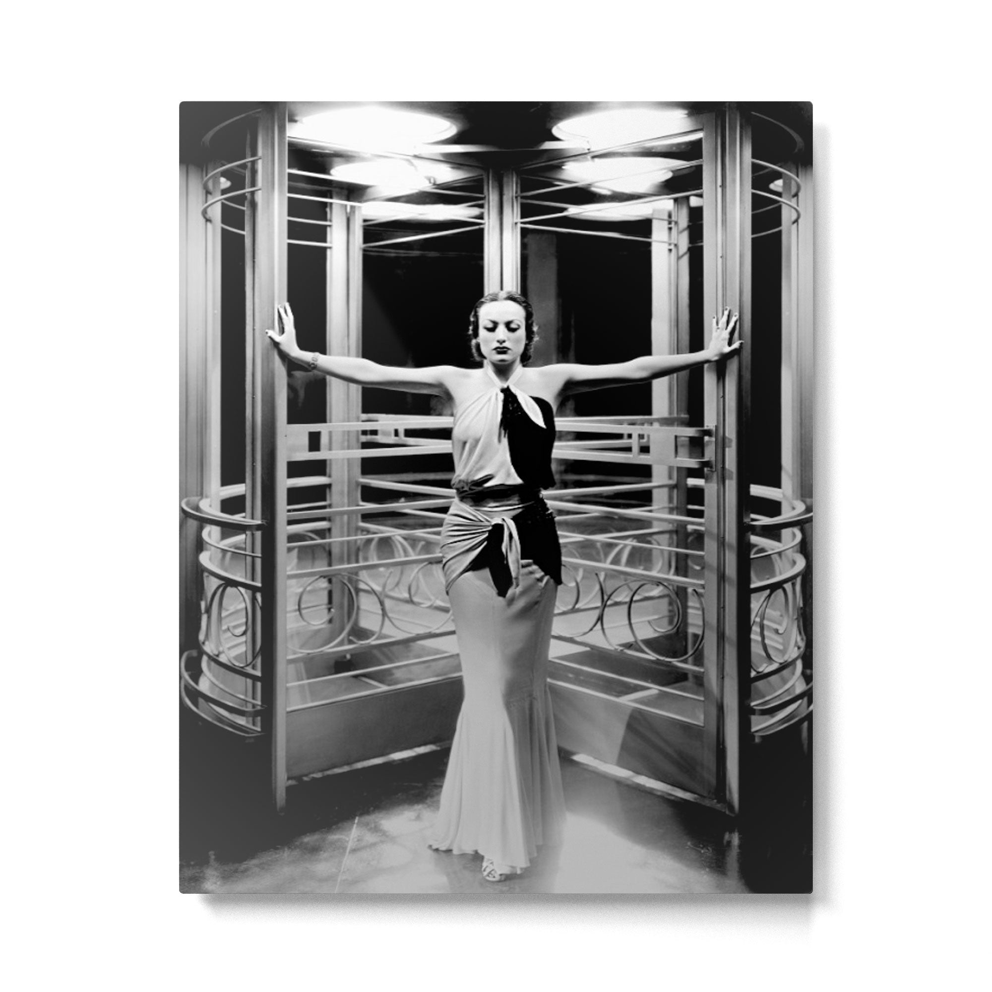 Joan Crawford, Hollywood Starlet Grand Hotel black and white photograph / art photography Metal Print | TeksDecor