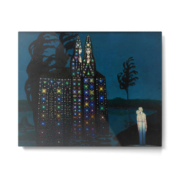 Confirmation of Love,' Magical Realism Portrait Painting by Boles??aw Biegas Metal Print | TeksDecor