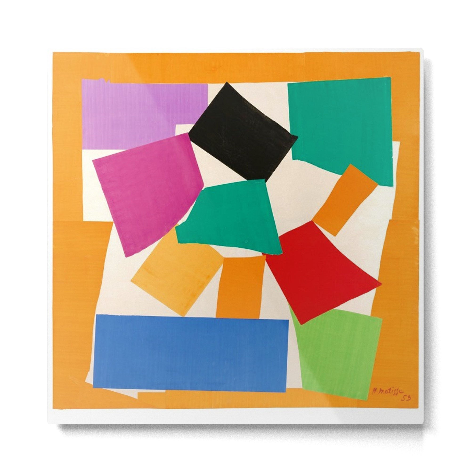 Henri Matisse - The Snail cut-out series portrait painting Metal Print | TeksDecor