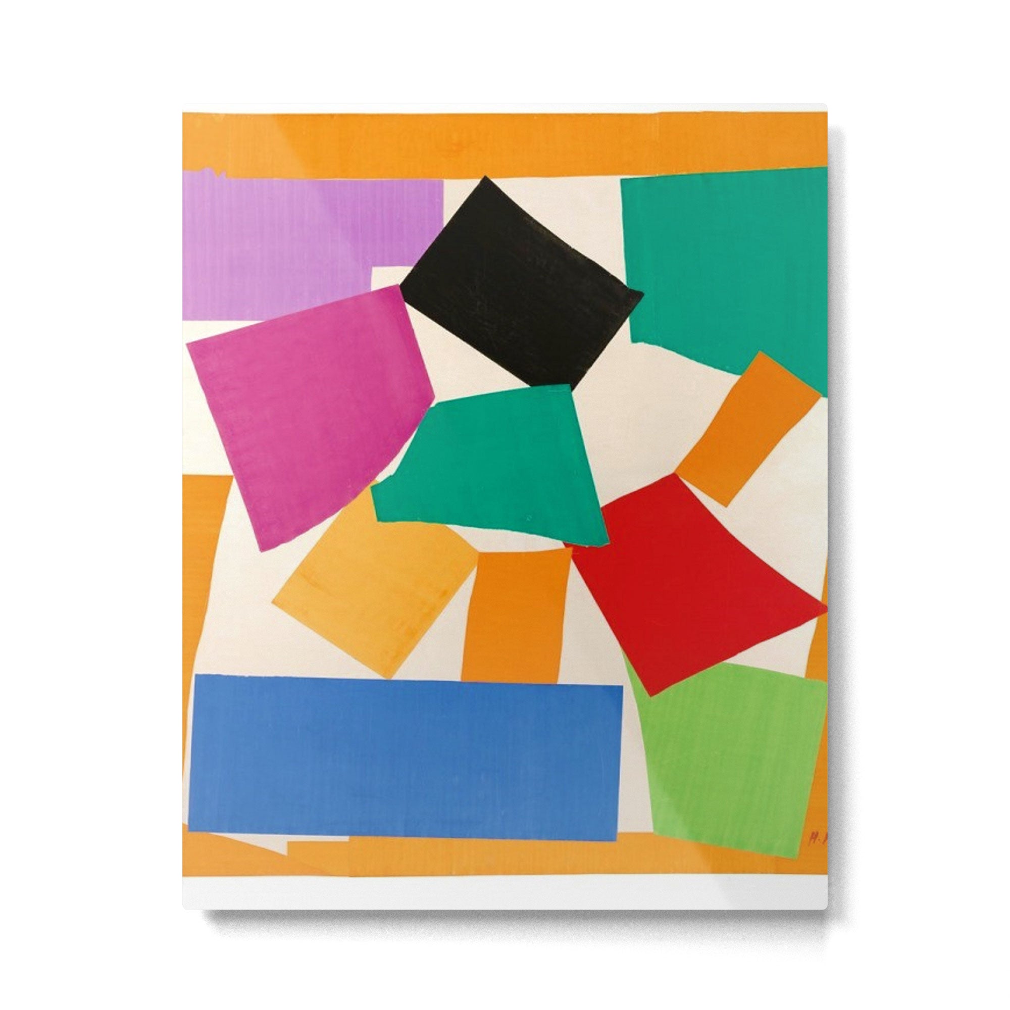 Henri Matisse - The Snail cut-out series portrait painting Metal Print | TeksDecor
