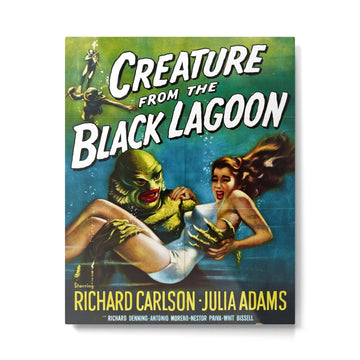 Vintage Creature from the Black Lagoon horror movie lobby theatrical poster card No. 2 green Metal Print | TeksDecor