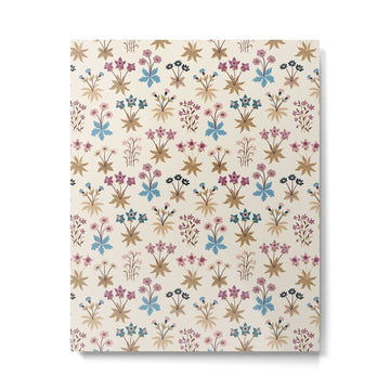 Winter Botanica - Tapestry In Cream Metal Print | TeksDecor
