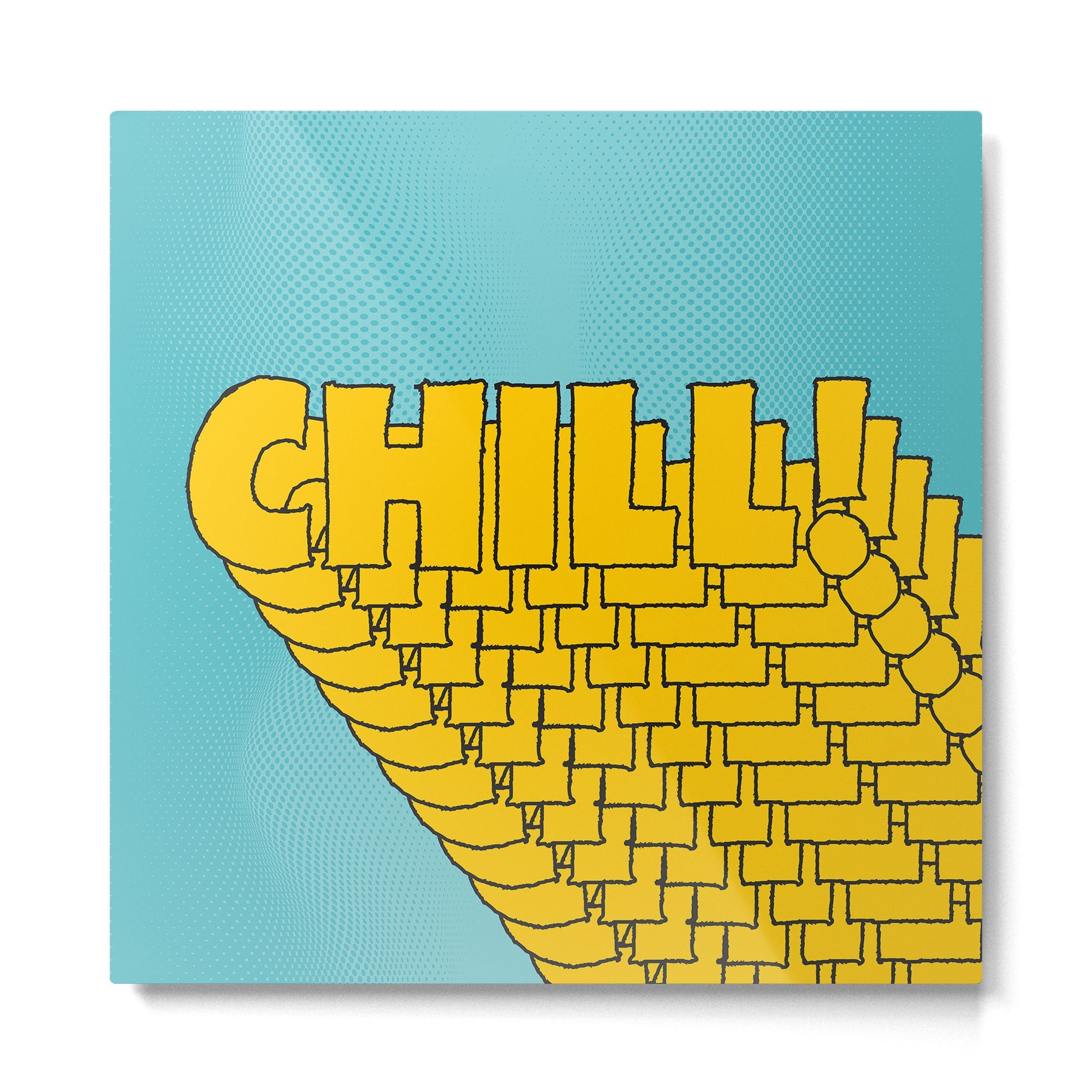 Chill Chill Chill! | Blue Edition Metal Print | TeksDecor