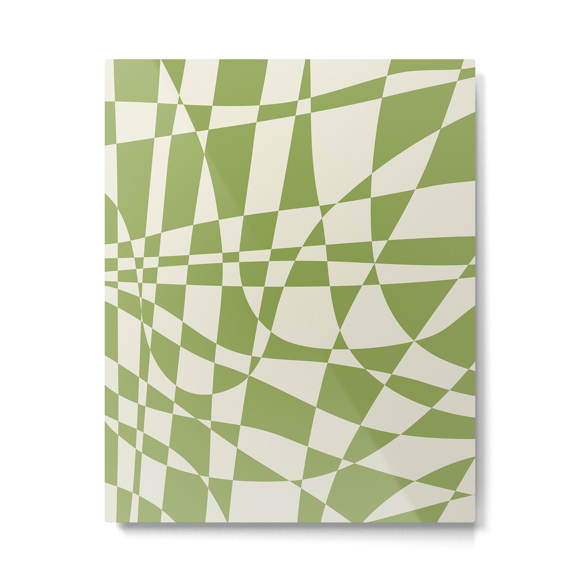 Glass Glitch: Forest Green Edition Metal Print | TeksDecor