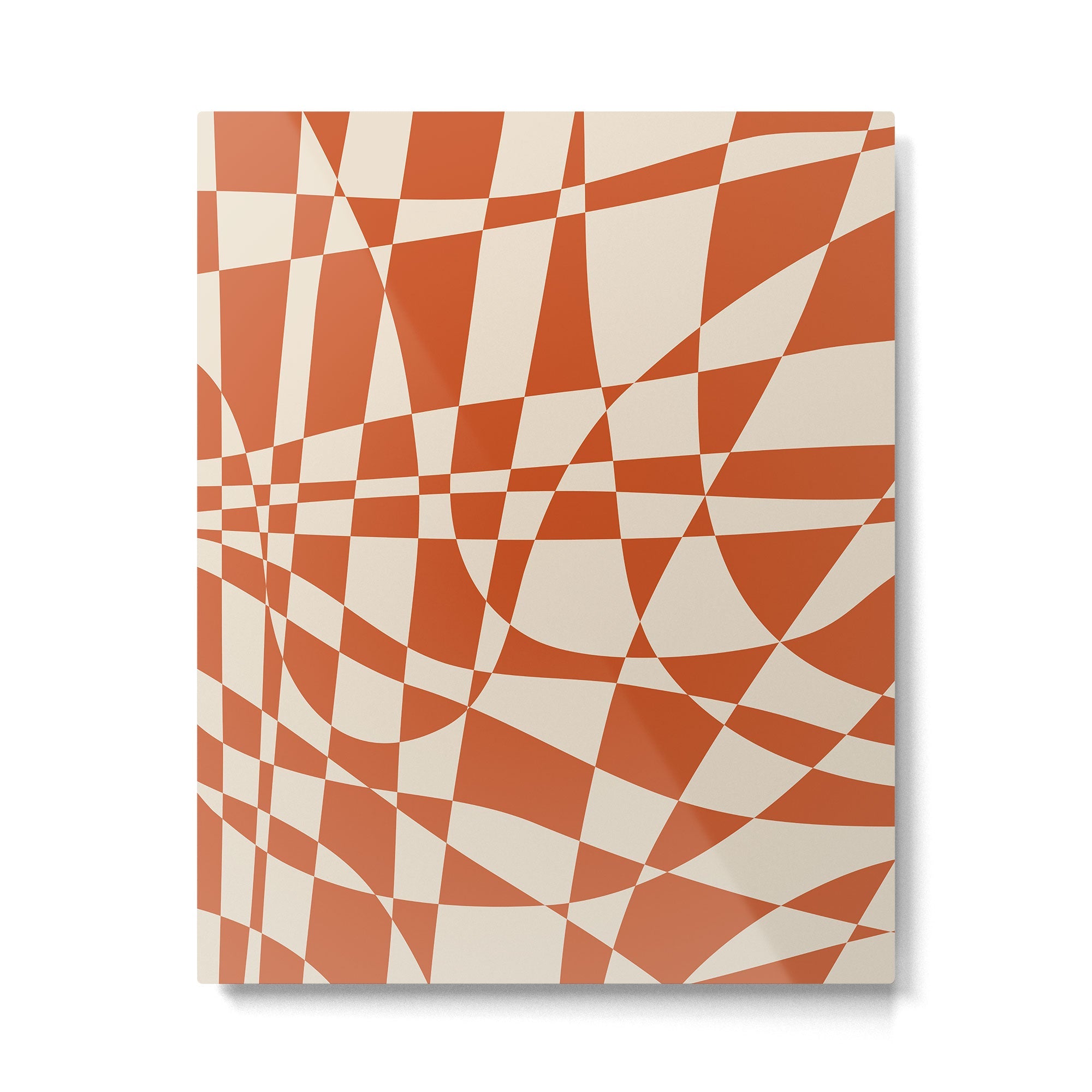 Glass Glitch: Tuscany Brown Edition Metal Print | TeksDecor