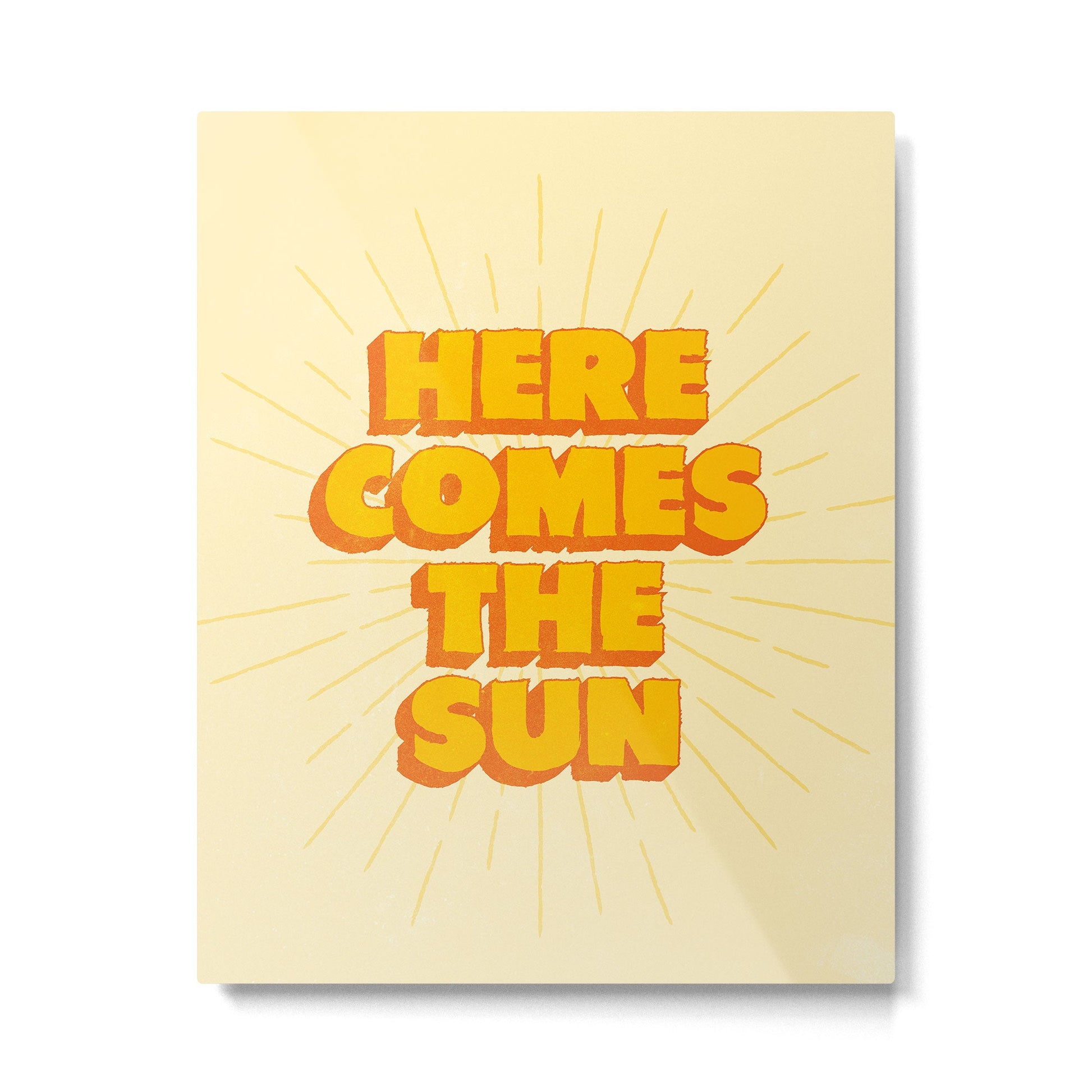 Here Comes The Sun | Sunburst Edition Metal Print | TeksDecor