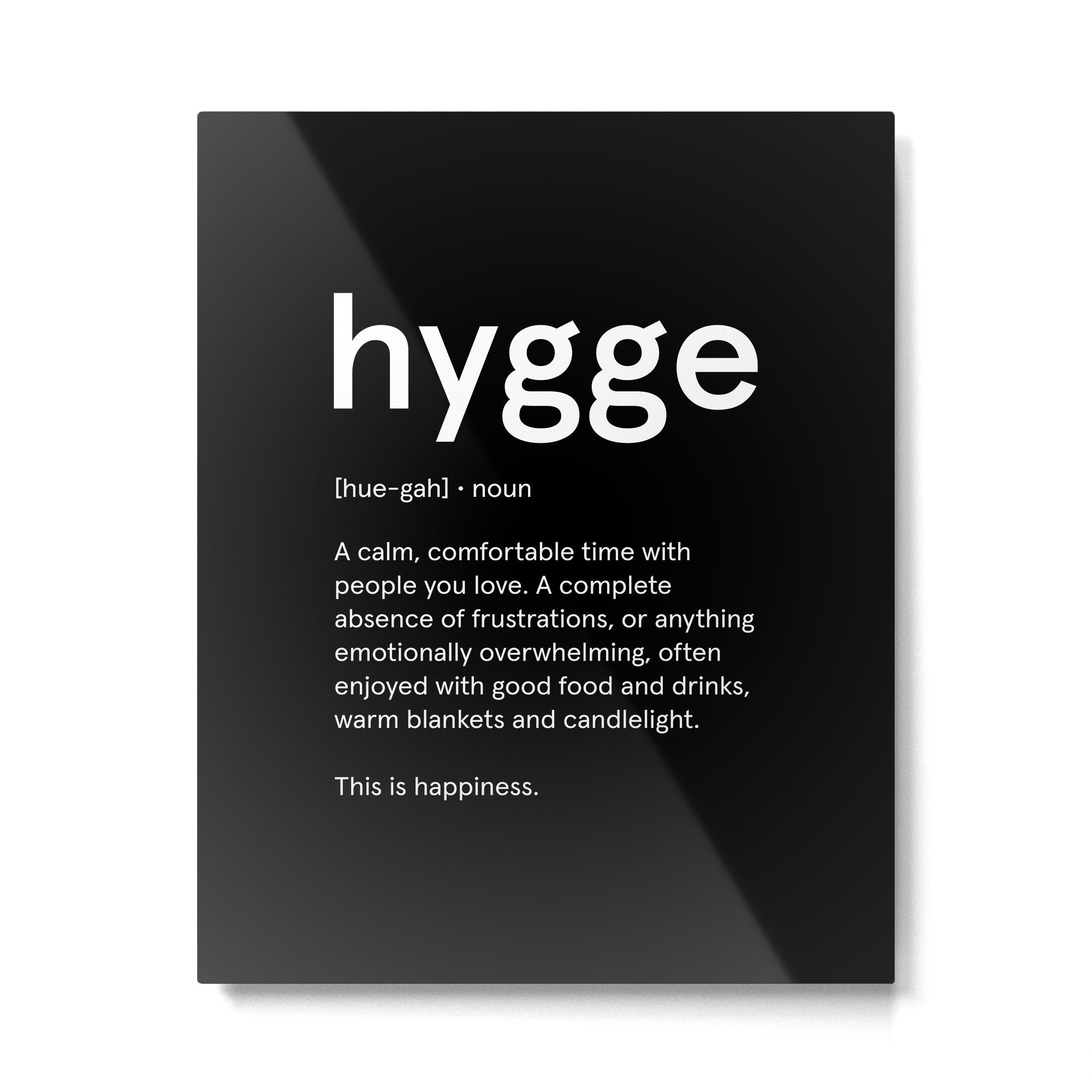 Hygge: Black Edition Metal Print | TeksDecor