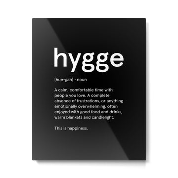 Hygge: Black Edition Metal Print | TeksDecor