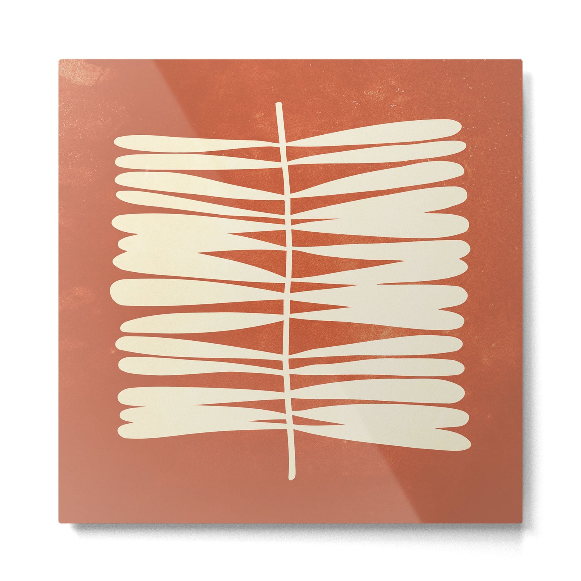 Rust Fern Metal Print | TeksDecor