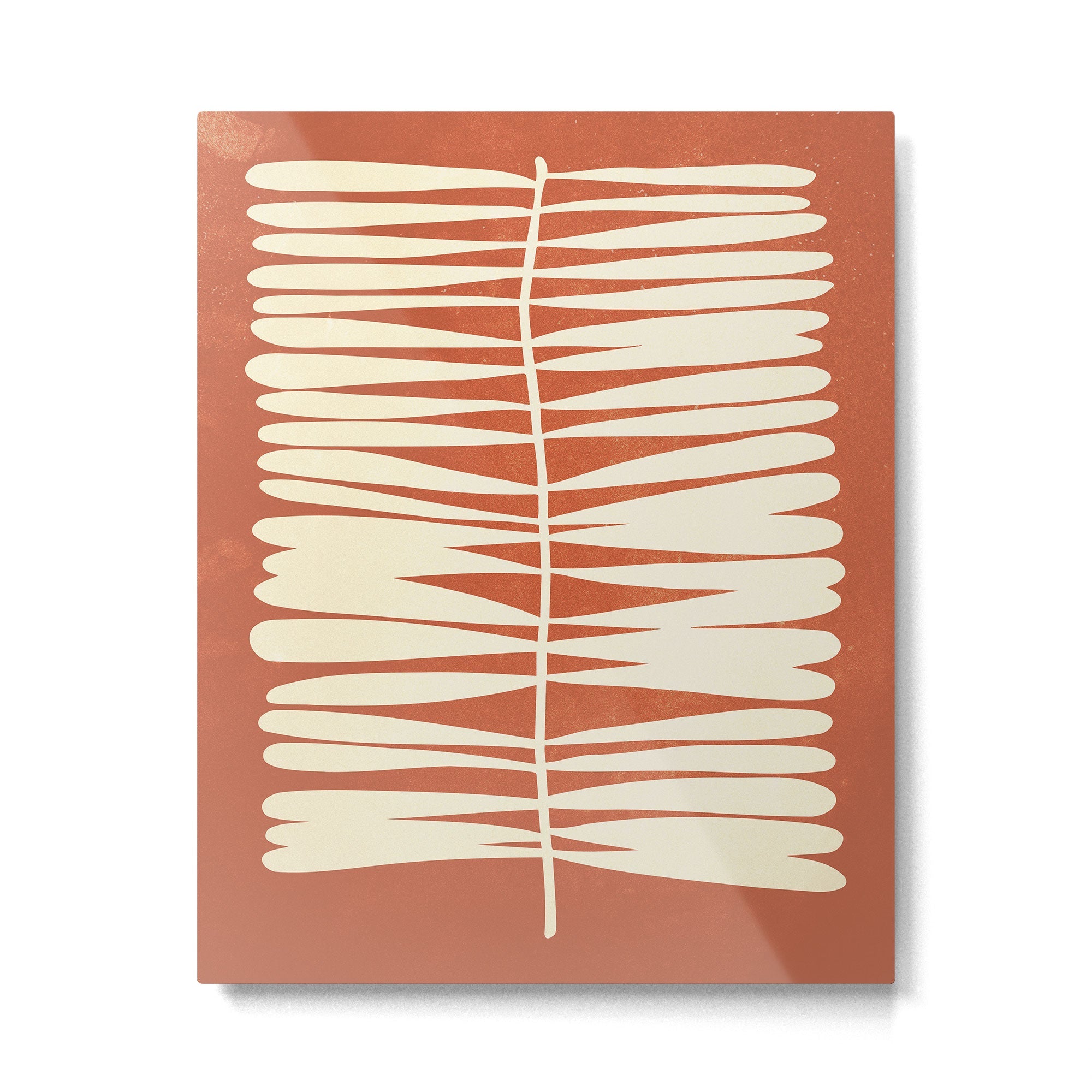 Rust Fern Metal Print | TeksDecor