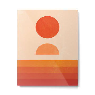 Sun Waves Metal Print | TeksDecor