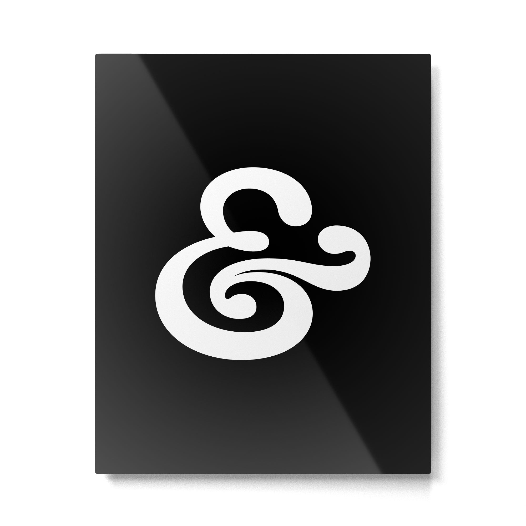 The Ampersand: B&W Edition Metal Print | TeksDecor