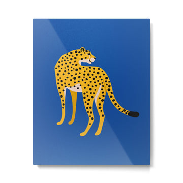 The Stare 2: Golden Cheetah Edition Metal Print | TeksDecor