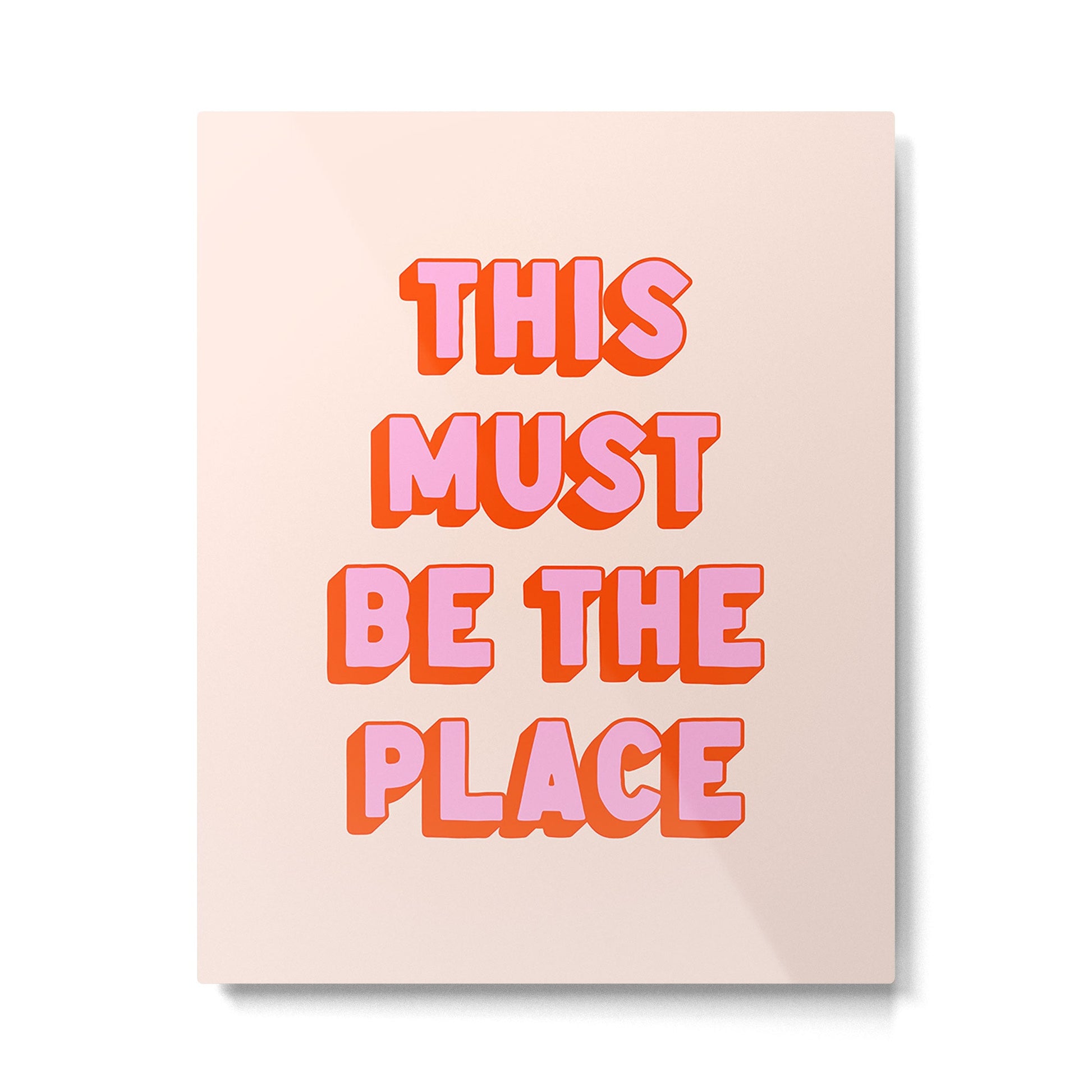 This Must Be The Place: The Peach Edition Metal Print | TeksDecor