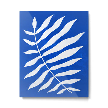 Wild Ferns: Persian Blue Edition Metal Print | TeksDecor