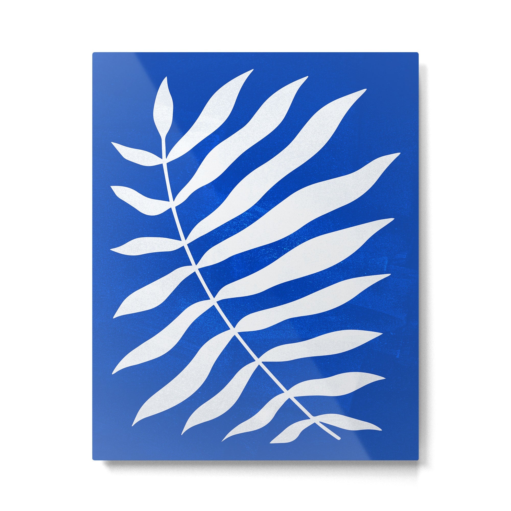 Wild Ferns: Persian Blue Edition Metal Print | TeksDecor