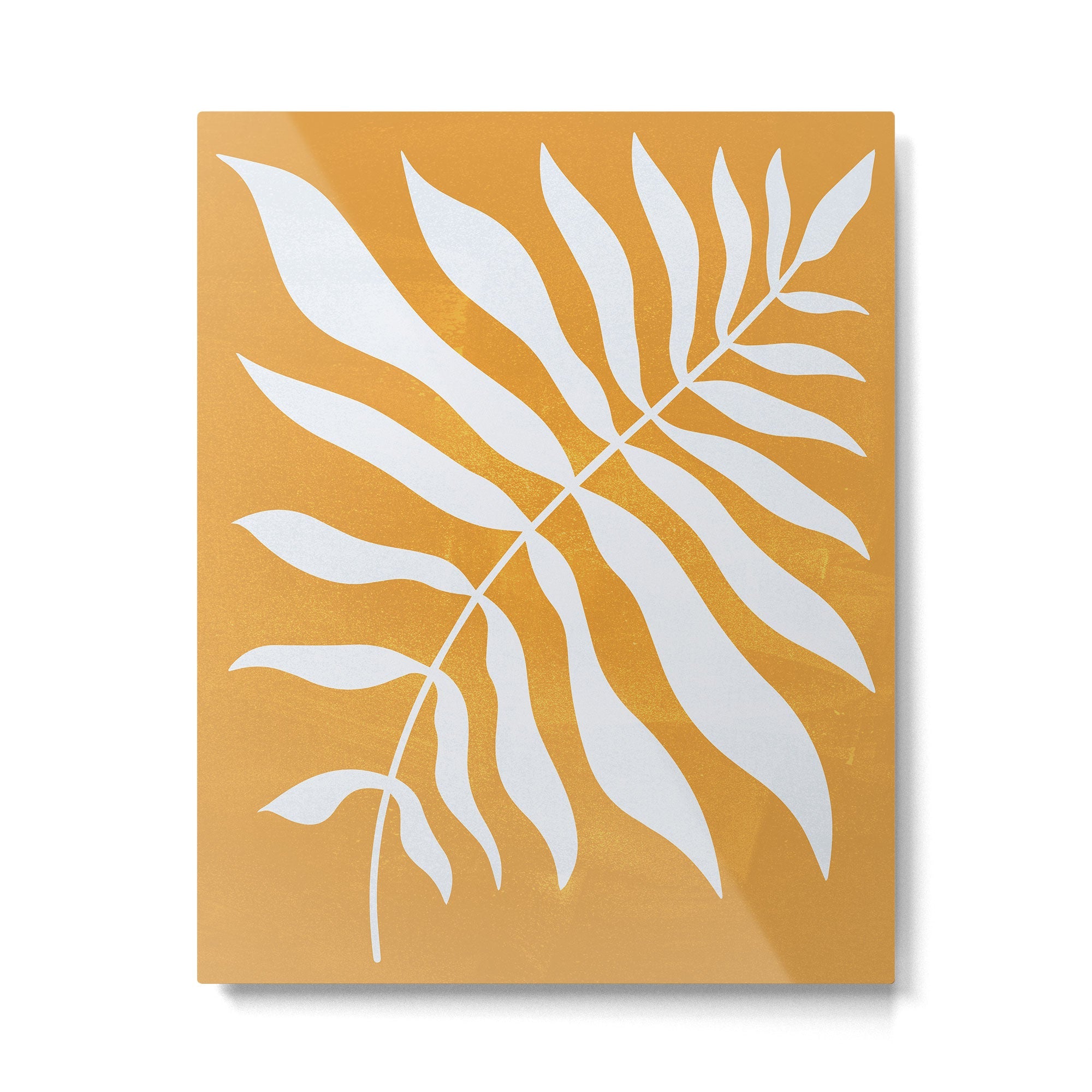Wild Ferns: Tulip Yellow Edition Metal Print | TeksDecor
