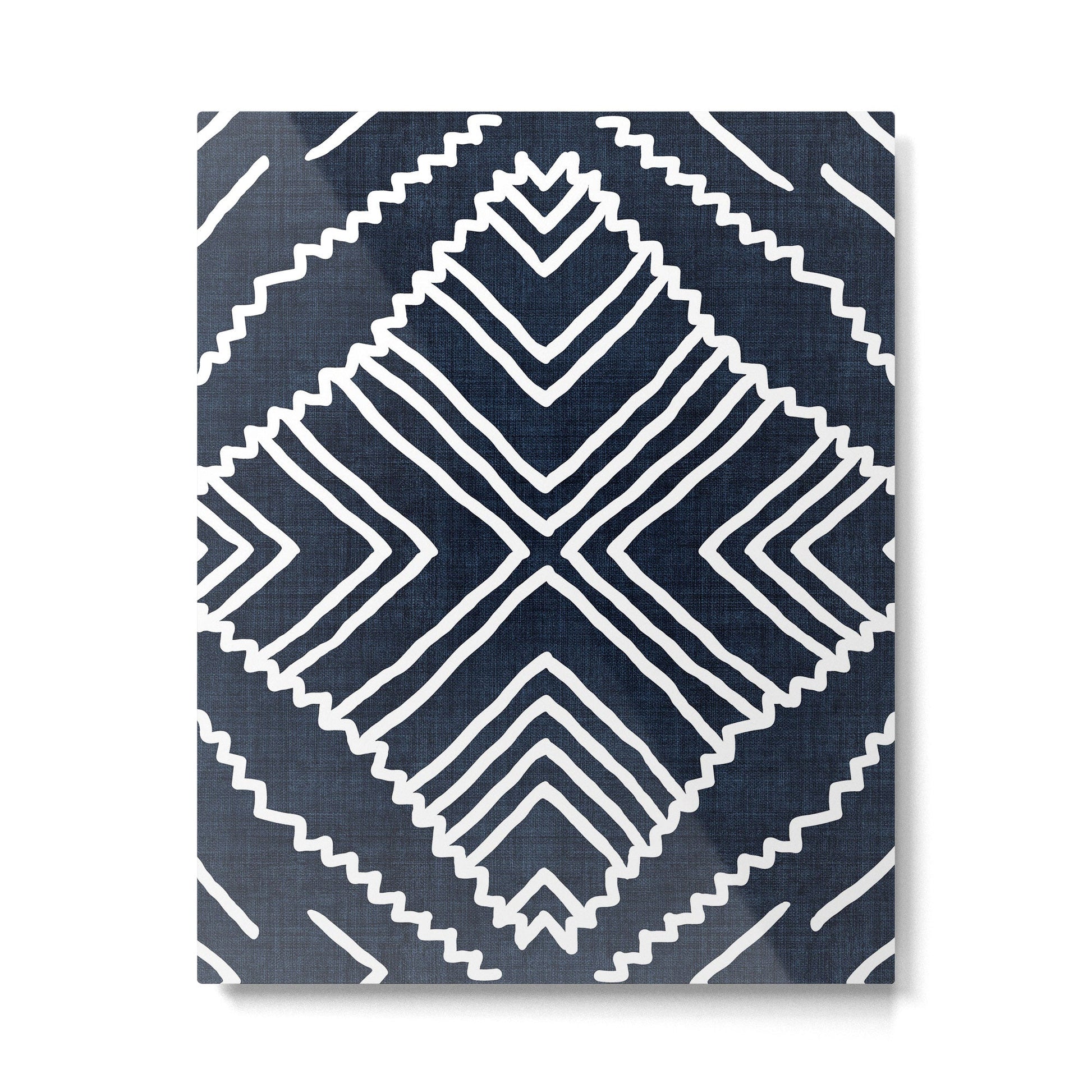 Beni in Navy Metal Print | TeksDecor