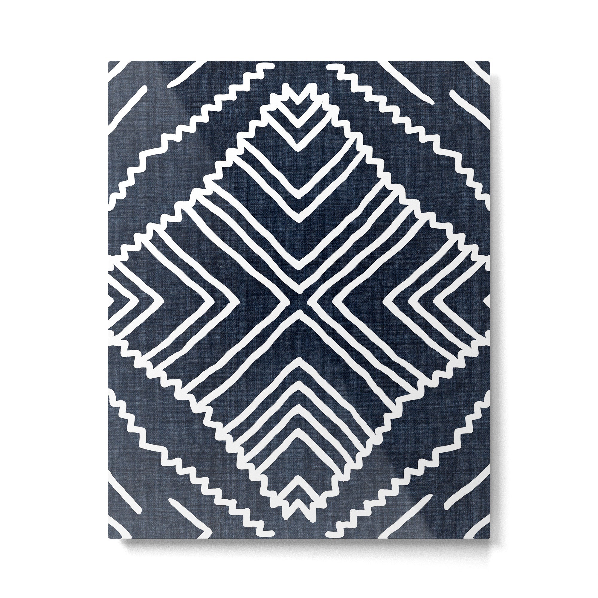 Beni in Navy Metal Print | TeksDecor