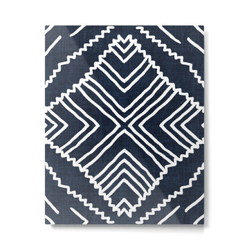 Beni in Navy Metal Print | TeksDecor