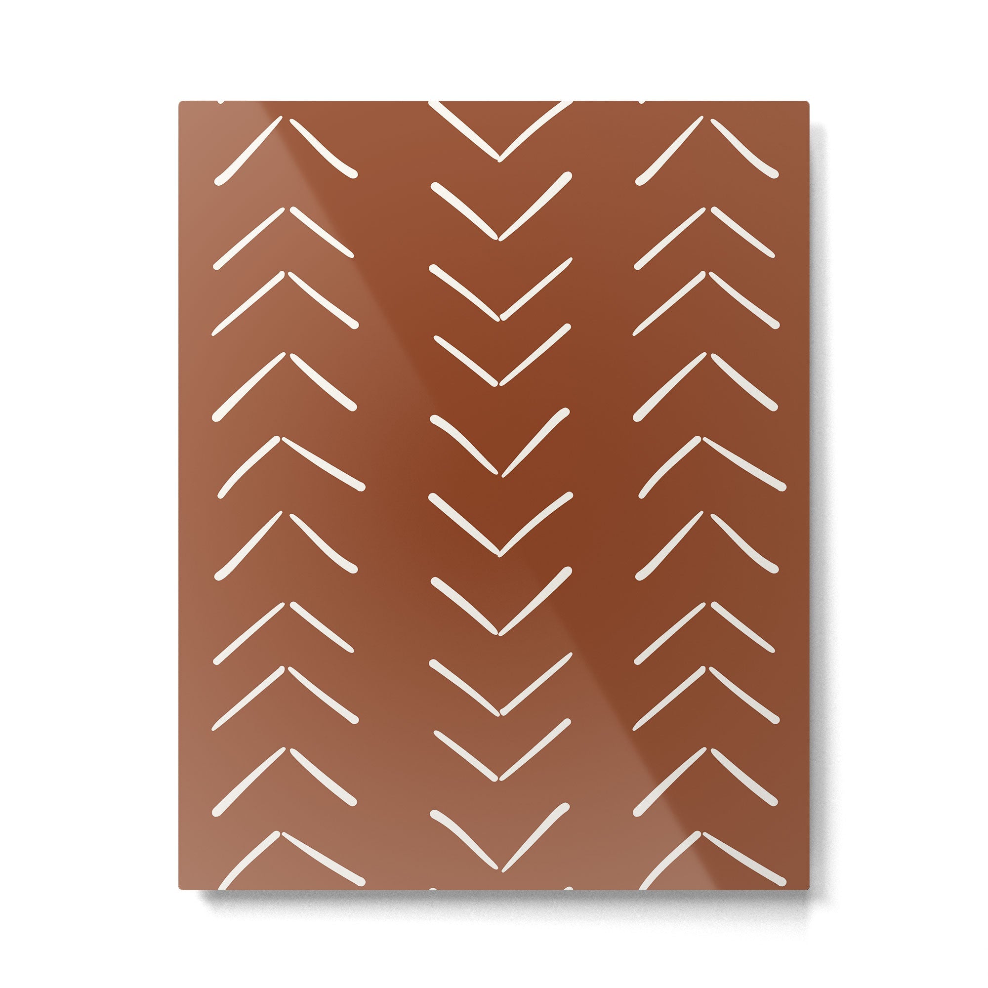 Boho Big Arrows in Rust Metal Print | TeksDecor