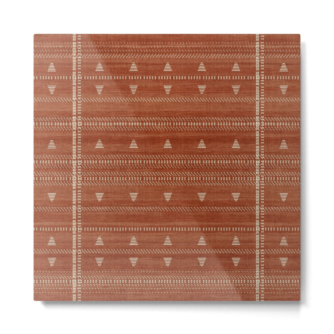 Heddle in Rust Metal Print | TeksDecor