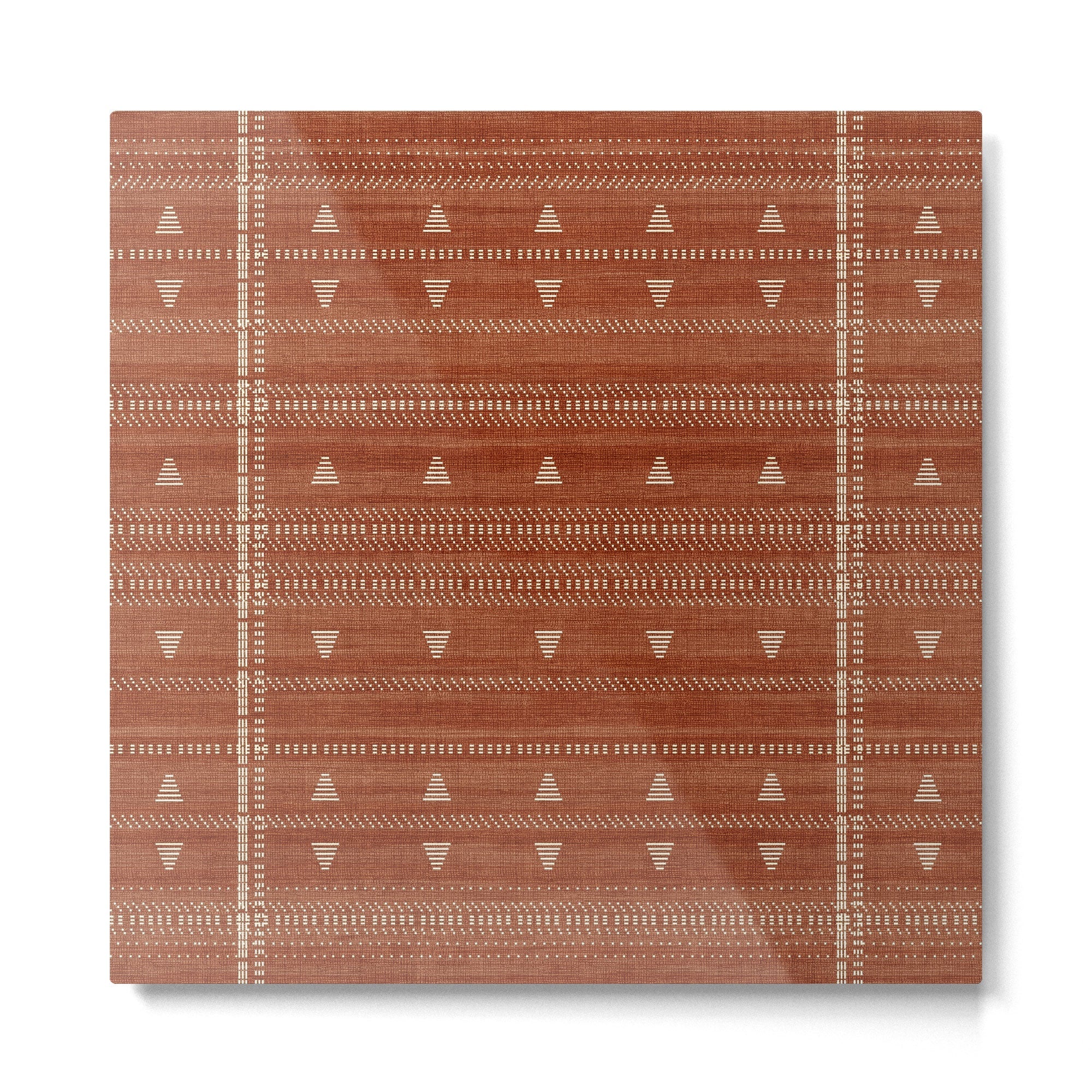 Heddle in Rust Metal Print | TeksDecor