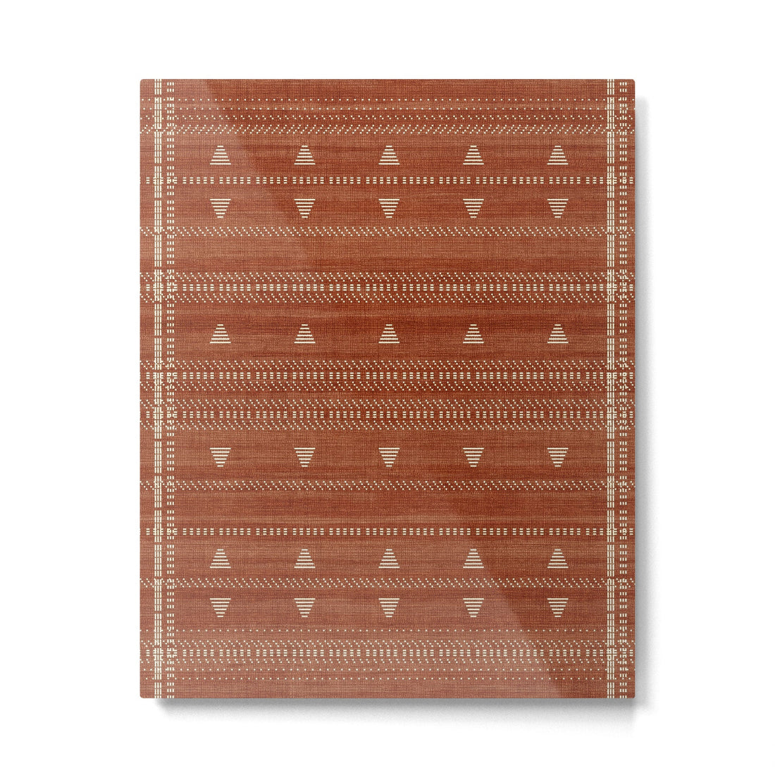Heddle in Rust Metal Print | TeksDecor
