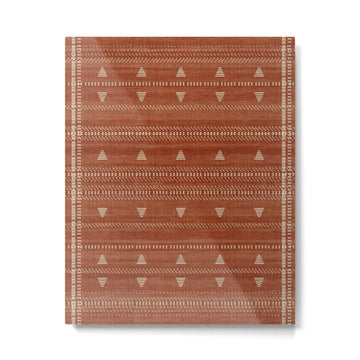 Heddle in Rust Metal Print | TeksDecor