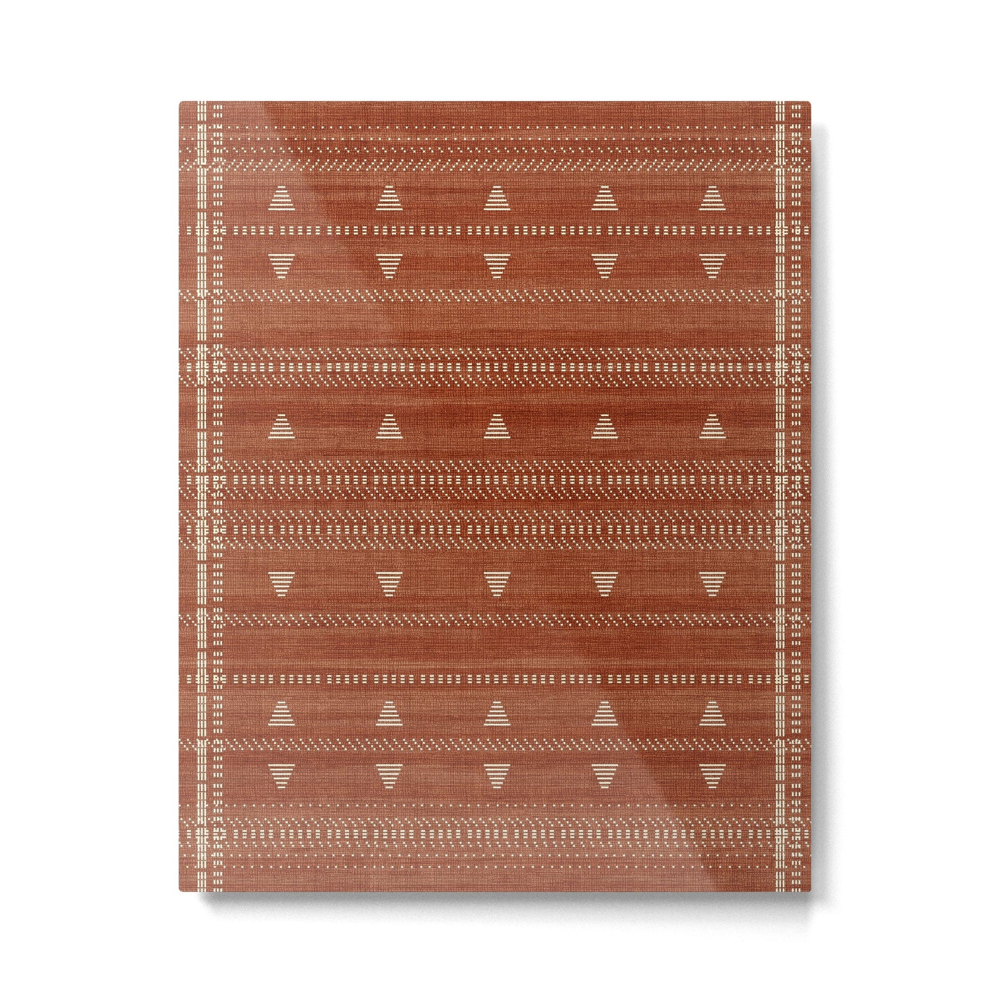 Heddle in Rust Metal Print | TeksDecor