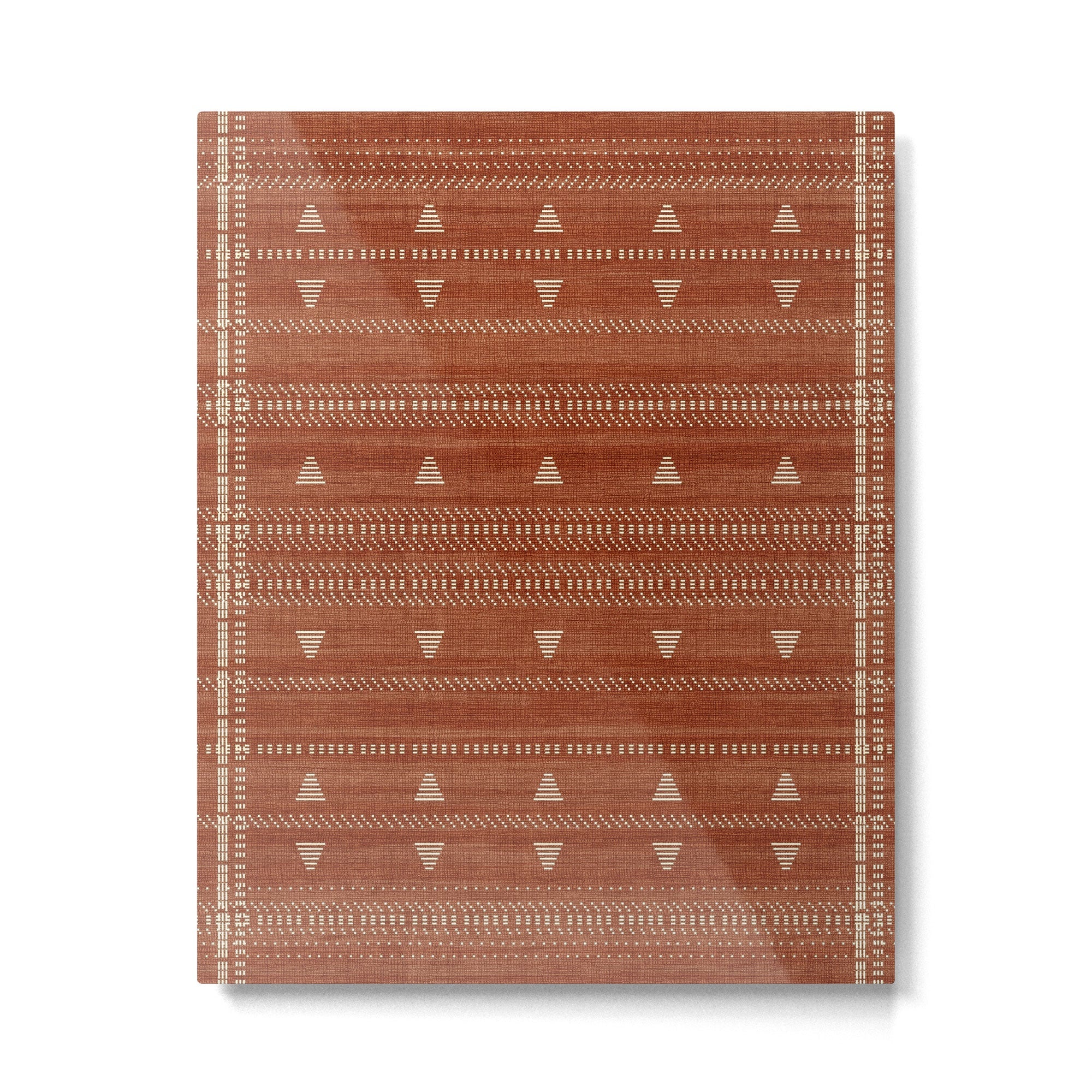 Heddle in Rust Metal Print | TeksDecor