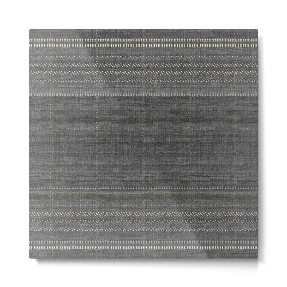 Woven Stripe in Charcoal Metal Print | TeksDecor
