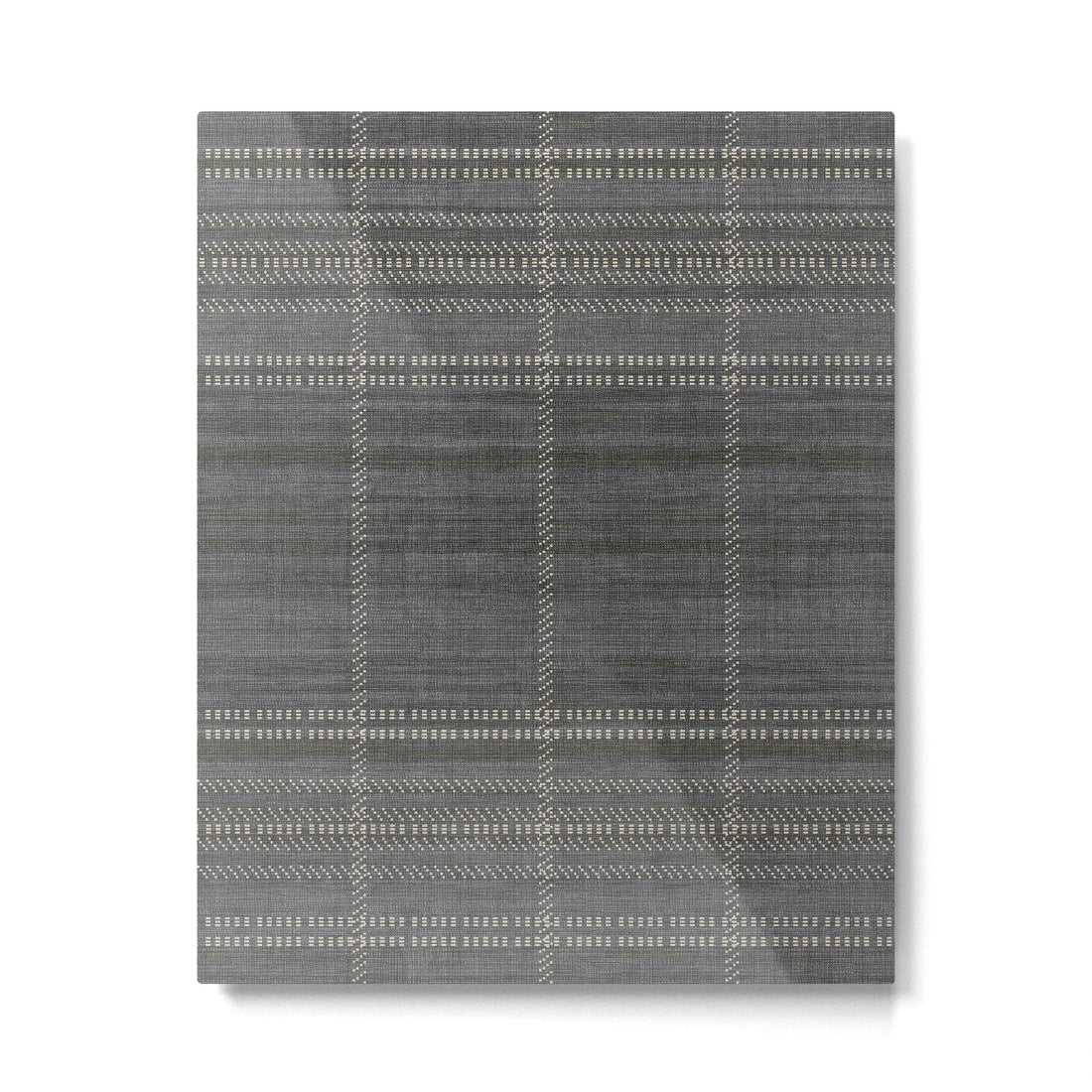 Woven Stripe in Charcoal Metal Print | TeksDecor