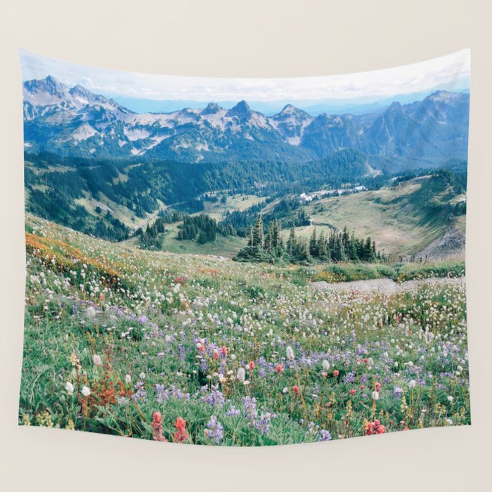 Wildflower Meadow Wall Tapestry