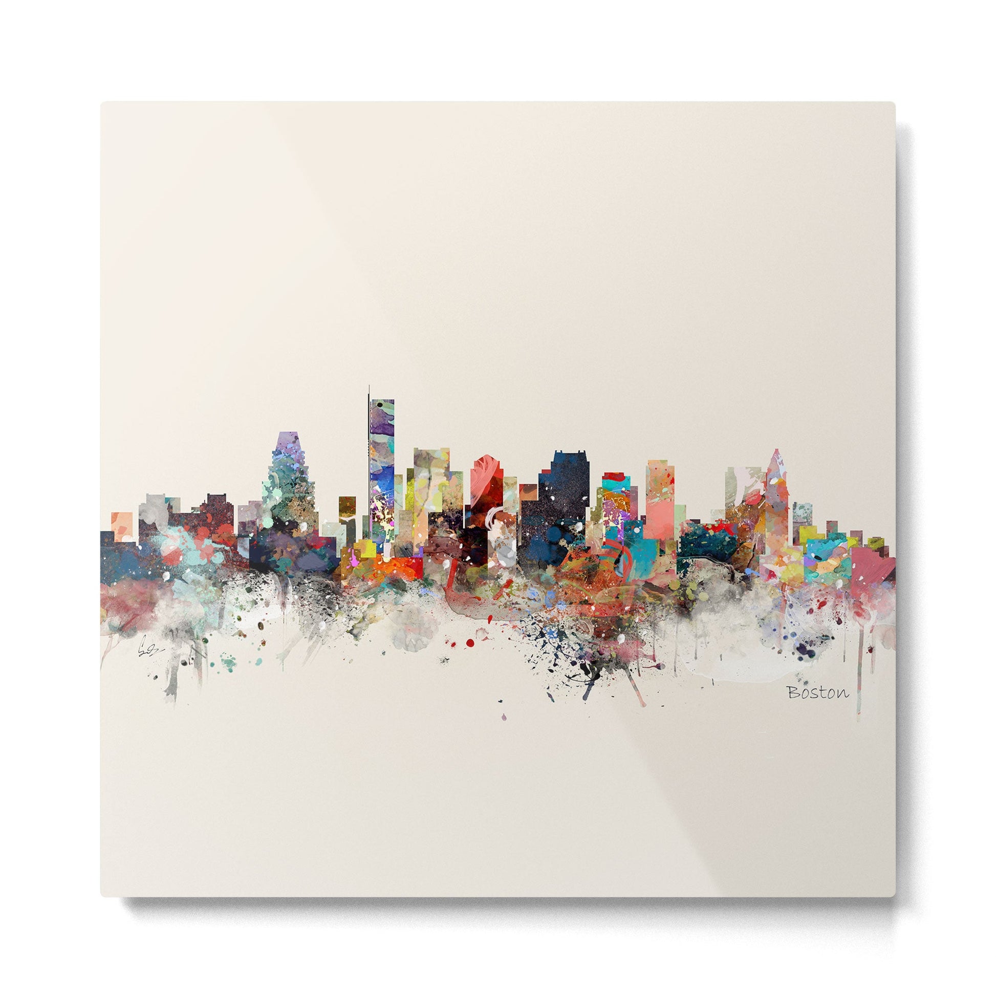 boston skyline Metal Print | TeksDecor