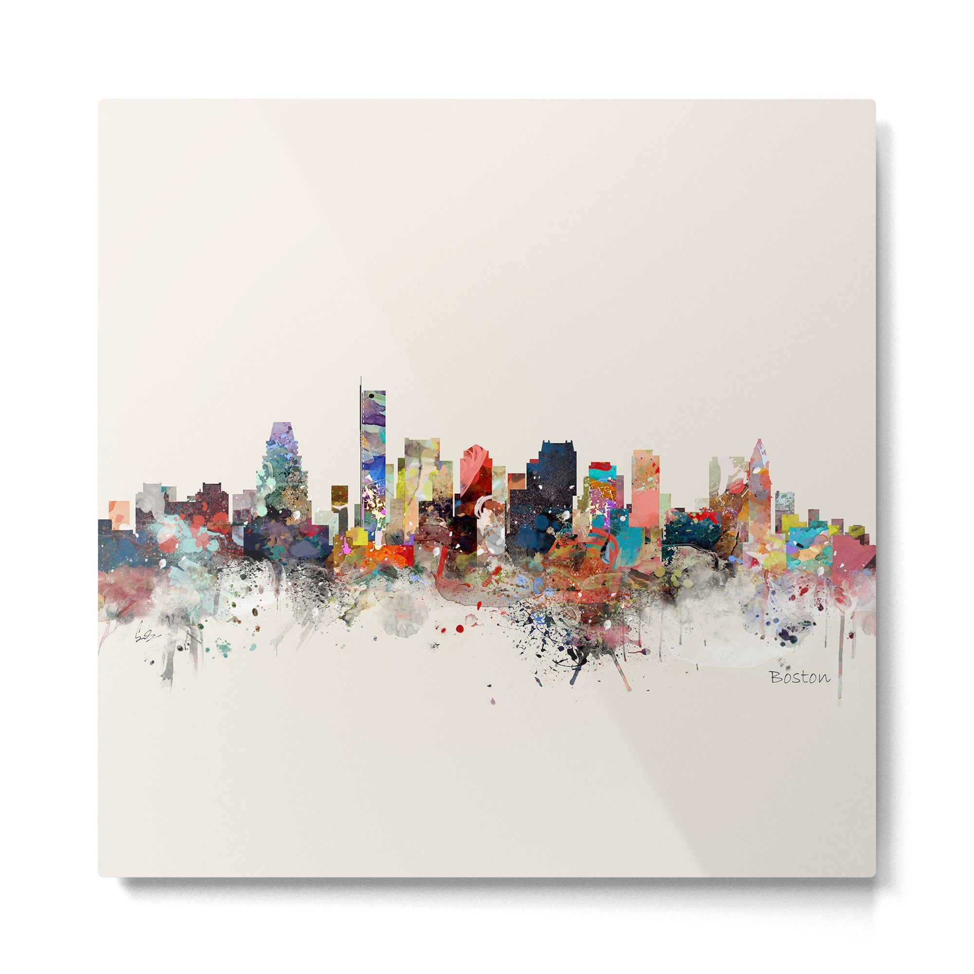 boston skyline Metal Print | TeksDecor